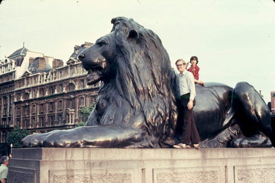 Brian with lion.