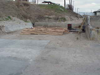 Lumber storage area.
