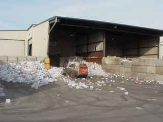 Mixed recyclables drop off area.