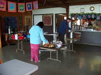 Buffet Lines, Ithaca Dance Camp.