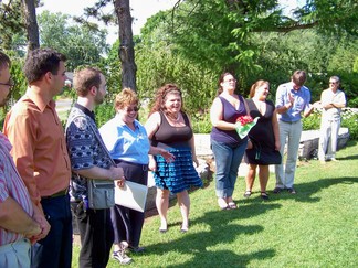 Rehearsal, Schenectady Rose Garden, NY.