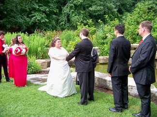 David and Nina's Wedding, Schenectady Rose Garden, NY.