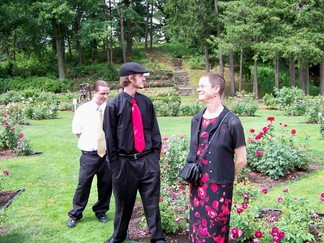 David and Nina's Wedding, Schenectady Rose Garden, NY.