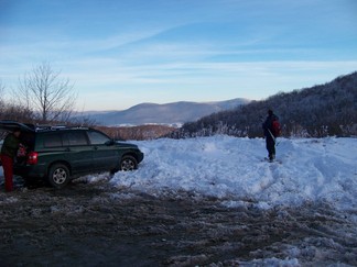 Snowshoe hike to Berlin Mountain, Taconic Crest Trail, NY.