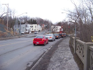 Rt 378 approaching Menands Bridge from Troy, NY.