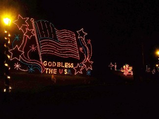 Albany NY Capital Holiday Lights In The Park, Albany, NY.