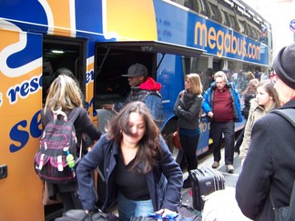 Megabus, Troy, NY.