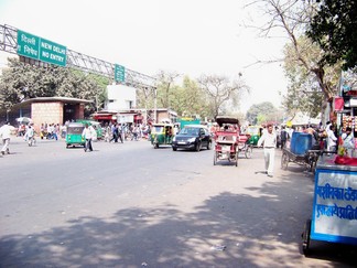 New Delhi Airport Metro Station traffic.