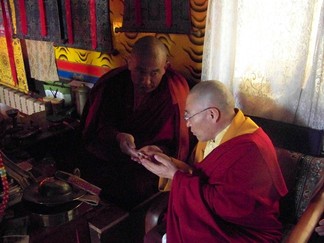 Lamala and local monk.