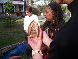 Mold for Buddha impressions (Valerie and Yolanda).