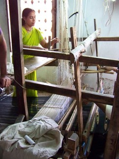 Aurungabad weaving shop, India.