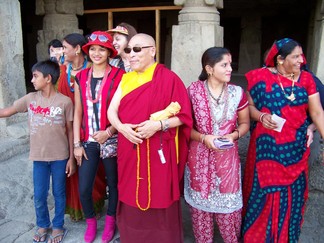 Lamala with other visitors.
