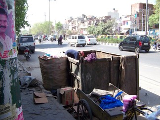 Dumpster outside of Tibetan Camp, India.