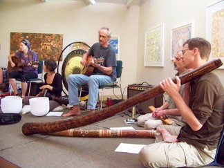 Musicians at Unison, New Paltz, NY.