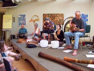 Musicians at Unison, New Paltz, NY.