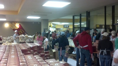 Albany Equinox Thanksgiving Dinner preparations.