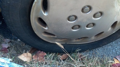 Damaged Tire.