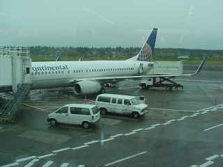 Continental plane on tarmac.