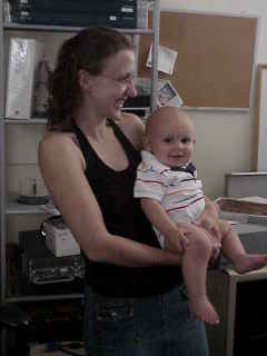 Adam's wife and baby.