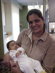 Kranti and baby.