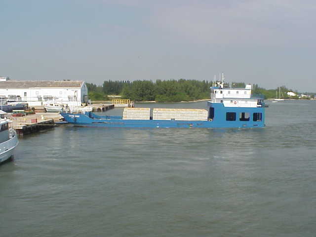 Barge with Packing Fruit.