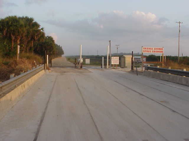 Orange Avenue Citrus Growers Entrance.