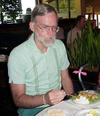 Brian eats salad.