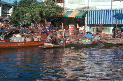 Bangkok water market.