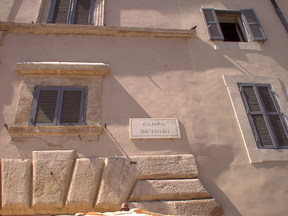 Campo de Fiori Street Sign.