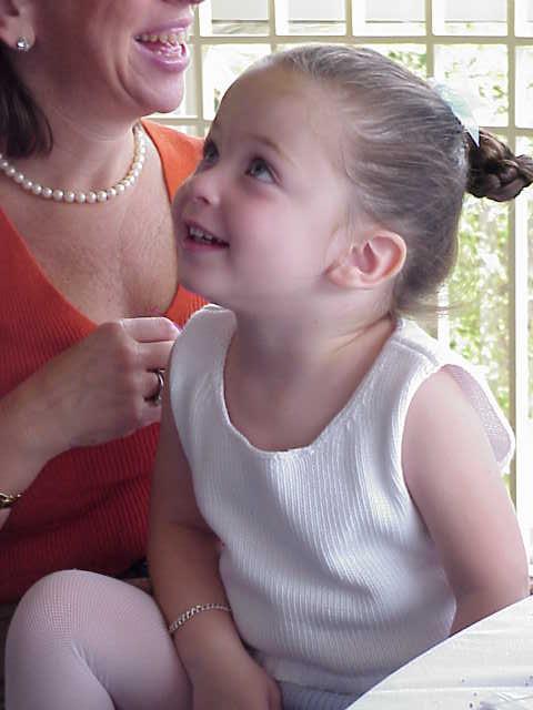 Allie in Robin's lap.